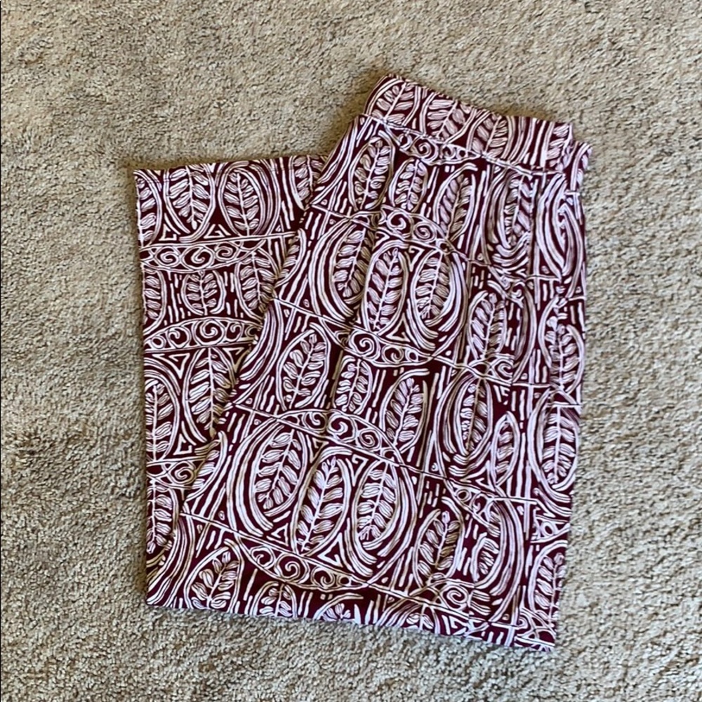 Maroon & White Loft Maxi Shirt